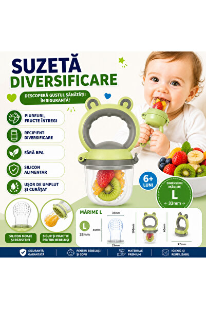 SMARTECH Suzeta pentru diversificarea hranei, pentru fructe si legume, silico...