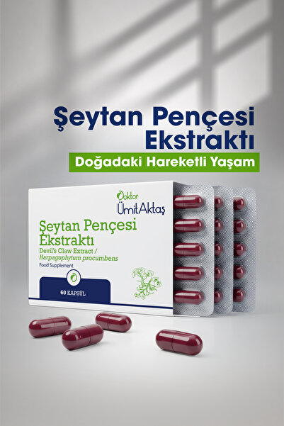 Dr. Ümit Aktaş Şeytan Pençesi - Devil's Claw - 60 Bitkisel Kapsül