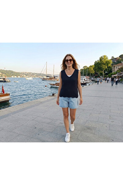 MELLY MORE V_Yakakolsuz Ajurlu Tri̇ko Standard(M-L) 50% Cotton 50% Polyester ...