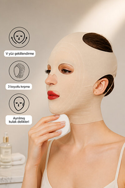 BBS V Yüz Şekillendirici Maske - Gıdı Giderici ve Yüz Gerdirme Bandı - Anti-A...