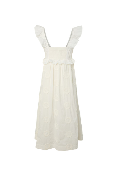 YAS. Yas Beyaz Kadın V Normal Elbise YASNAMA SL LONG DRESS