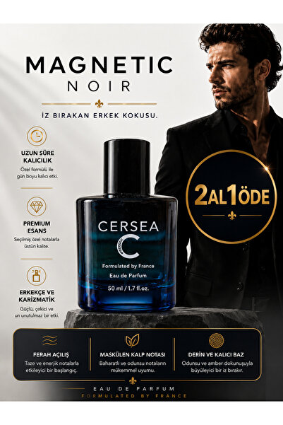 CERSEA Magnetic Noir Deluxe Afrodızyak Erkek Parfüm –Maskülen, Çekici ve Kalı...