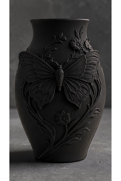 Belupa Decorative Vase with Butterfly Figure - Flower Holder Desktop Home and...