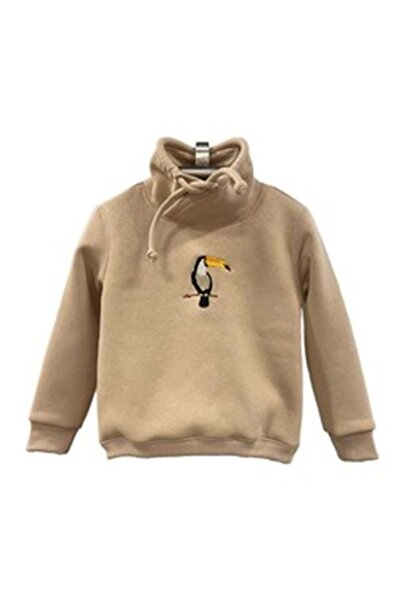 Karamela Stand Collar Sweatshirt with Tukan Embroidery