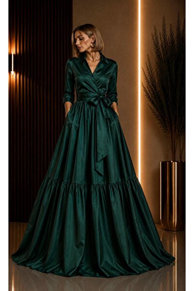 SERAVENZA COUTURE Maxi Length Skirt with Ruffles Double-Breasted Closure Clas...