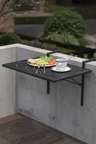 Retodesign Metal Katlanır Balkon Masası -askılı Katlanır Masa 5002