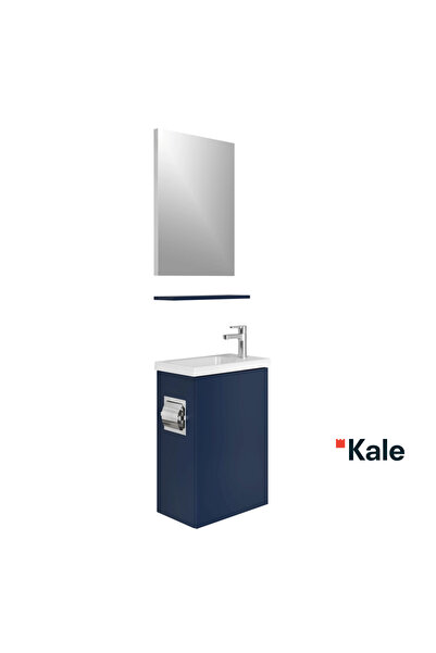 KALE Minimalist 50 Cm Lacivert Banyo Dolabı Takımı
