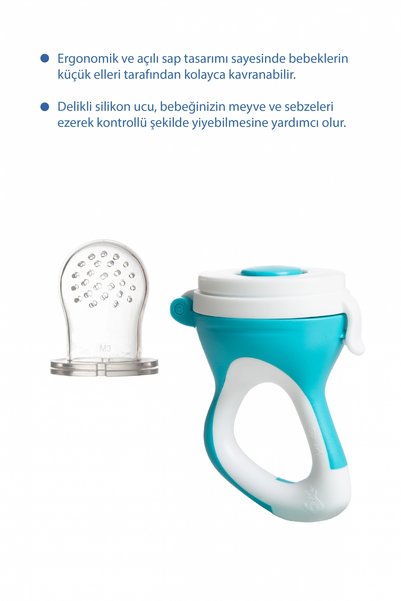 Babyjem Silikon Uçlu Meyve Sebze Emziği Mavi
