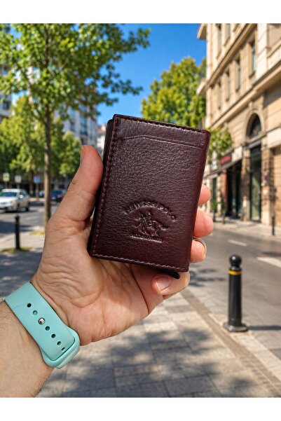 Newish Polo Suport pentru carduri de credit cu portofel, cu mecanism RFID - P...