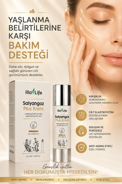 İlla Life Gençleştiren Botox Etkili Yaşlanma ve Kırışıklık Karşıtı Botoks Etkili Dolgunlaştırıcı Sıkılaştırıcı Cilt Yenileyici Onarıcı Nemlendirici Gece Bakımı Shea Yağlı Anti Aging Salyangoz Özlü Yüz Kremi