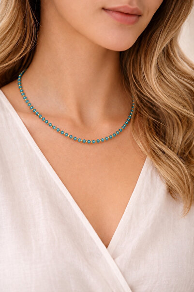 Camellie KY Jewels Quadra Lumière | Premium Kristal Altın Kaplama Choker Kolye