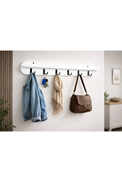 EMRMOBILYA 105cm 6 Kancalı Oval Askılık