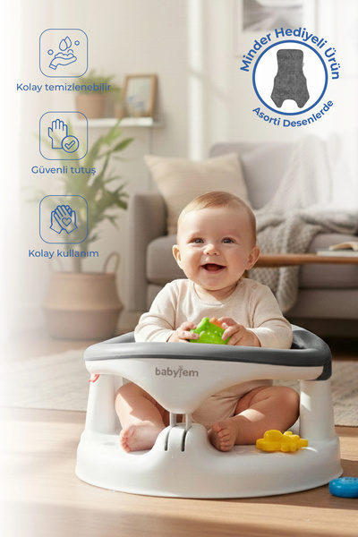 Babyjem Yandan Açılır Mama Oturağı & Minder 2'li Set