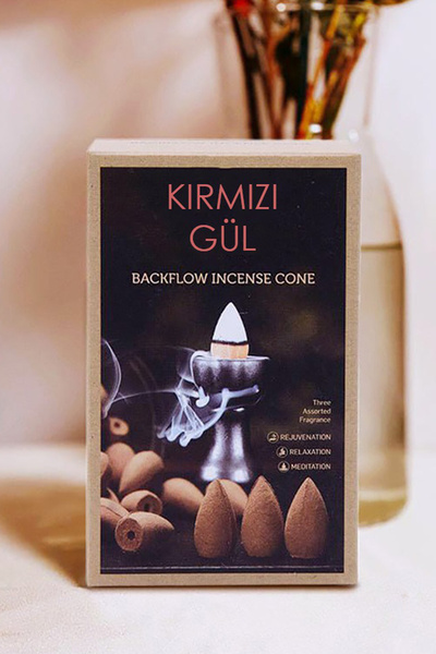 OrdoVeni Gül Kokulu Doğal Geri Akış Tütsü | Oda Kokusu | Şelale Tütsü