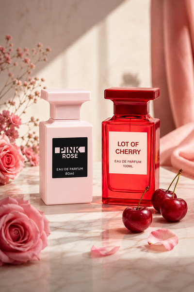 DIVILOO Set de parfum, Lot de Cireșe și Roz, 100 ml
