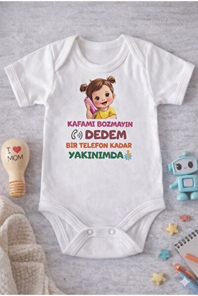 EYDUBABY هدية ملابس أطفال مكتوب عليها DEDE YAZILI BEBEK ZIBINI، ملابس أطفال م...