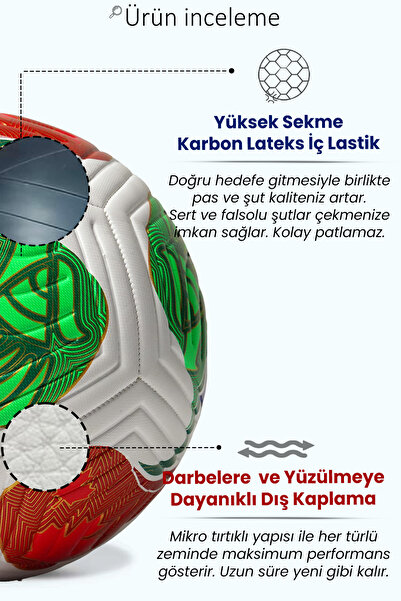 Hsport Fifa 2026 Dünya Kupası Yeni Sezon Futbol Topu Trionix DAYANIKLI Halı Saha,Çim,Beton Zemin Dikişli Top No:5