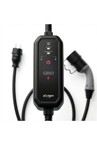 Plugen GRID 1 Taşınabilir Elektrikli Araç Şarj Cihazı 2.3-3.7 kW Tek Faz 10-16A Type 2 5 Metre Çantalı