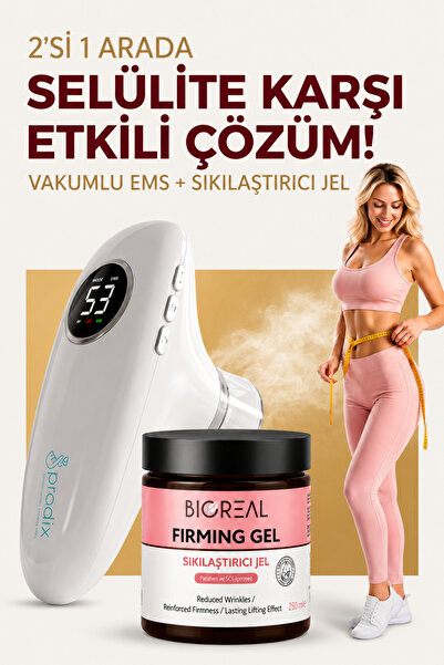 PRODİX Selülit Giderici1 Vakum Masaj Aleti + Selülit Jeli Sıkılaştırıcı Set
