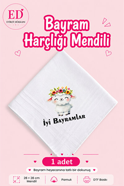 ETİKETİM Bayram Mendili İyİ Bayramlar Baskılı 1 ADET