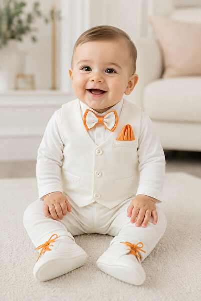 Baby Boy Bow Tie & Tie Special Day Outfit - 7-Piece Set Mevlüt Set - 1 Year Birthday