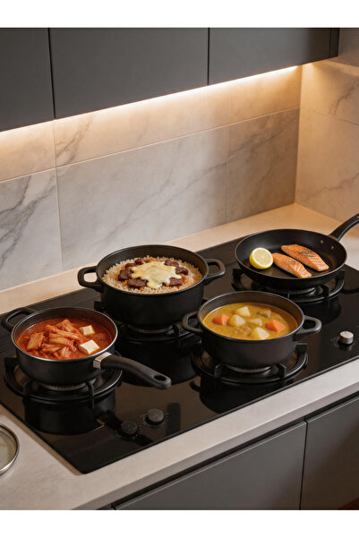 Cookware Bargain Shop أواني طهي من الألومنيوم غير اللاصق مكونة من 13 قطعة (صغ...