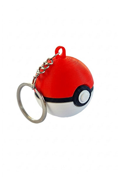 Matrak Şeyler Pokémon Poké Ball Anahtarlık Kırmızı Beyaz Poke Topu Figürlü Ak...