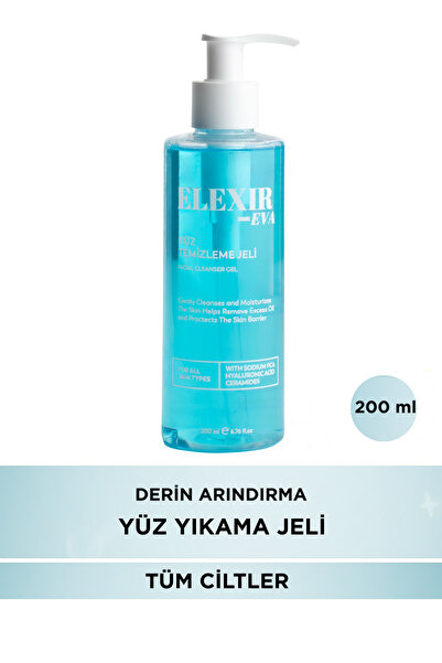 Elexir Eva YÜZ TEMİZLEME JELİ | GÖZENEK ARINDIRICI VE YAĞ DENGELEYİCİ TEMİZLE...