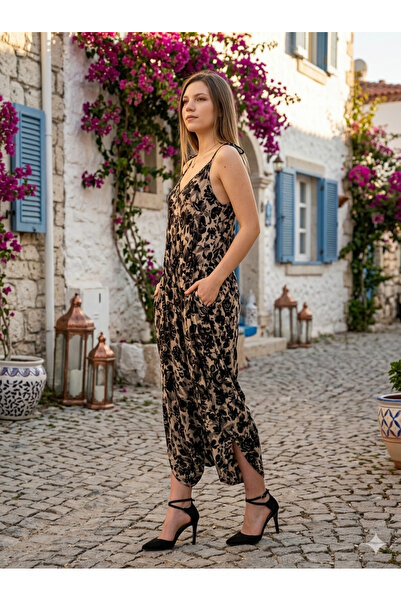 Bohemian Women's Cream Natural Bohemian Jumpsuit with Adjustable Straps