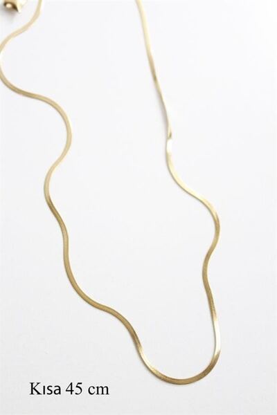 OEM Thin Italian Chain Steel Necklace (45cm) - Gold