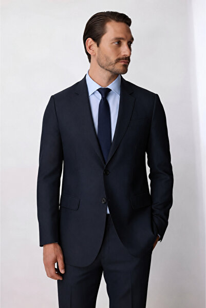İgs Men's Navy Blue Regular Fit Classic Suit
