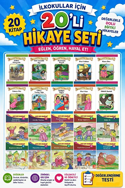Ata Yayıncılık 2.ve 3.Sınıflar İçin 20 li Hikaye Seti (48-64 Sayfa)