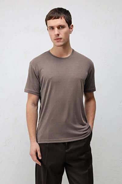 Antioch Kahve Premium Dokulu Erkek T-Shirt