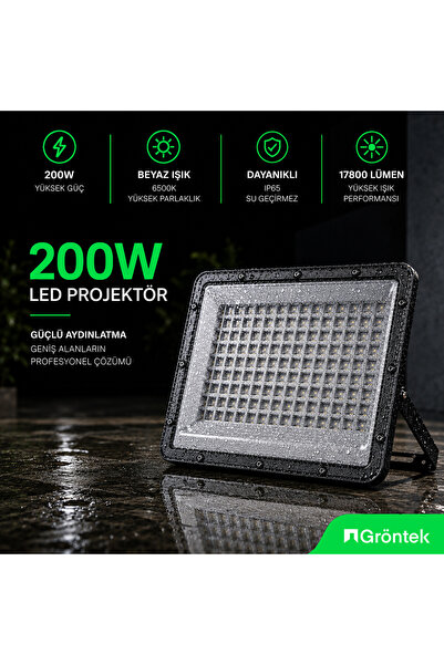 Cata 200 WATT BEYAZ IŞIK SLİM LED PROJEKTÖR
