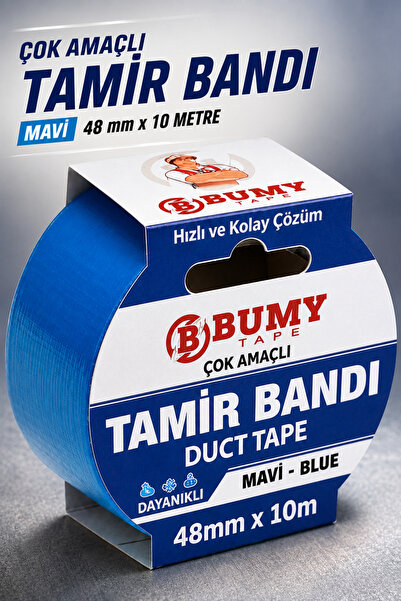 BUMY Çok Amaçlı Mavi Tamir İzolasyon Bandı 48 Mm X 10 METRE Su Geçirmez Sızdı...
