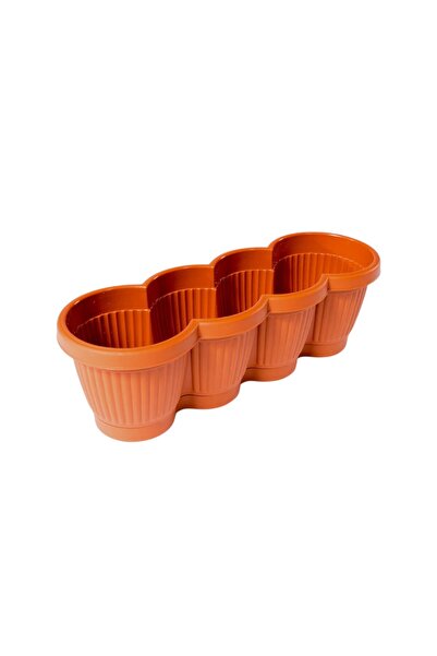 sterk Jardiniera Bella cu Tavita, STERK, 60 X 16 X 15 cm, Plastic Maro