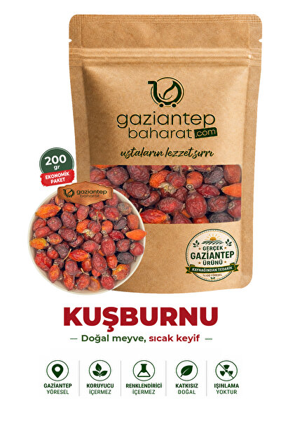 Gaziantep Baharat Kuşburnu 200gr - Doğal Ve Sağlıklı, Zengin Vitamin Kaynağı