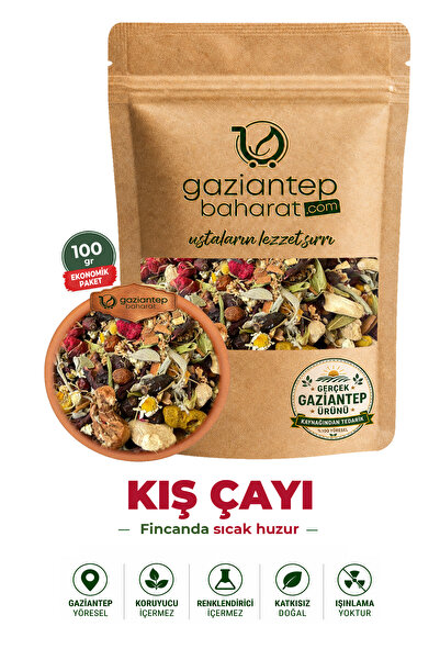 Gaziantep Baharat Kış Çayı 100gr - Sıcak Ve Ferahlatıcı, Doğal Baharat Karışımı