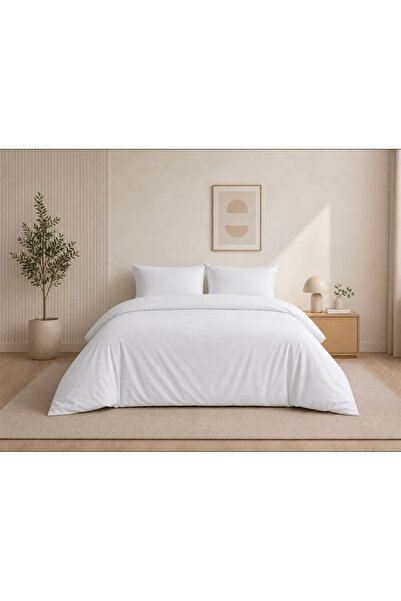 Liz Line Lenjerie pat dublu alb, cearceaf 240x240cm, colectia "Monocrom" din ...