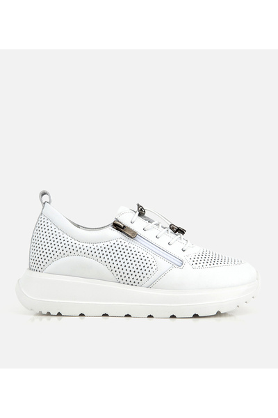 Hotiç Women's Leather White Lace Detailed Sports Shoes