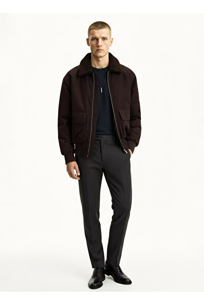 Jack & Jones Kahverengi Erkek Mont 12282951_JORINWOOD BOMBER JACKET
