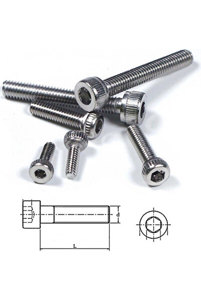 Robbe Șurub din oțel inoxidabil, cap cilindric cu locaș, M2.5x10mm (30 bucăți)