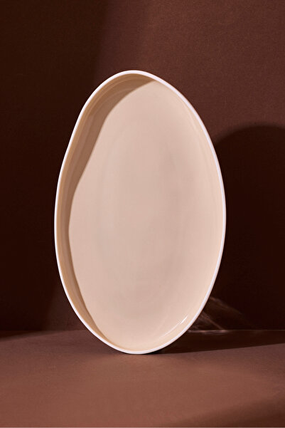 Perotti Roma Beige Porcelain Boat Plate 23.6X14.2X2.8 cm