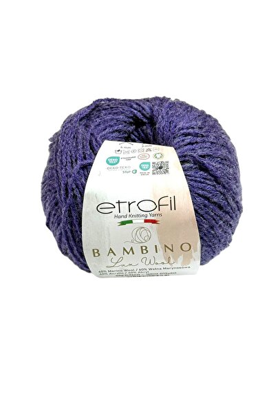 Etrofil Bambino Lux Gece Mavisi Yumuşak Örgü İpi %60 Merino Yünü %40 Akrilik ...