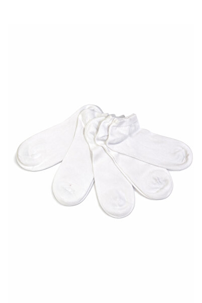 Ecrou Women's White 5-Piece Booties Socks Set – Invisible at the Ankle, Compa...