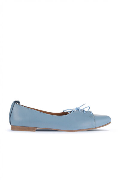 Bueno Shoes Loafer de damă din piele deschisă albastră 01wr3114