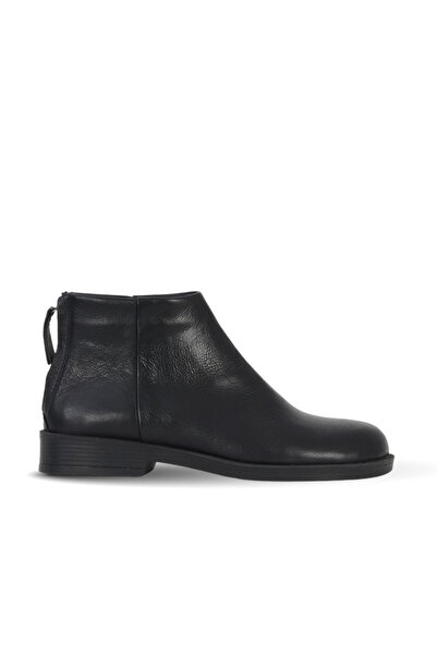 Bueno Shoes Black Leather Women's Flat Boots 01Wf2000
