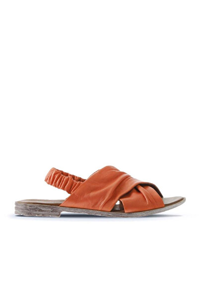 Bueno Shoes Orange Leather Women's Sandals 01Wu3005