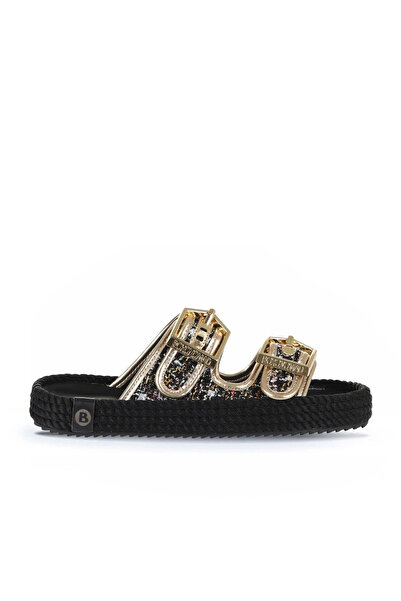 Bueno Shoes شبشب تشينيل أسود بإبزيم للسيدات من سيدني - Bohonomad 24athens