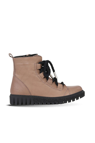 Bueno Shoes حذاء مسطح نسائي من الجلد باللون الرمادي 01wf3300